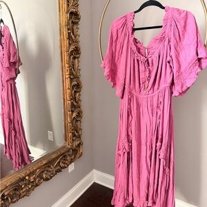 Free People Pink Maxi Dress